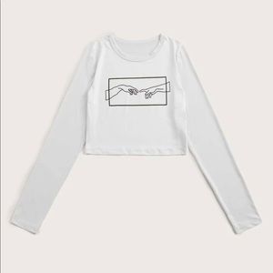 Famous painting crop top